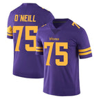 M.Vikings #75 Brian O'Neill Player Purple Limited Color Rush Home Game Gdoa Stitched Jerseys
