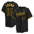 Athletics #15 Seth Brown Player Black Snake Skin City Home Game Gdoa Stitched Jerseys