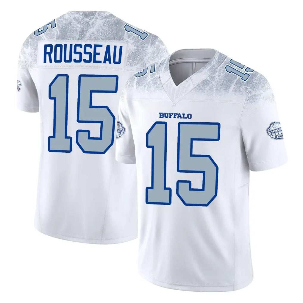 B.Bills #15 Greg Rousseau Player White Rivalries Collection Limited Game Gdoa Stitched Jerseys
