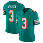 M.Dolphins #3 Chris Johnson Player Aqua Limited Alternate Vapor Untouchable Home Game Gdoa Stitched Jerseys