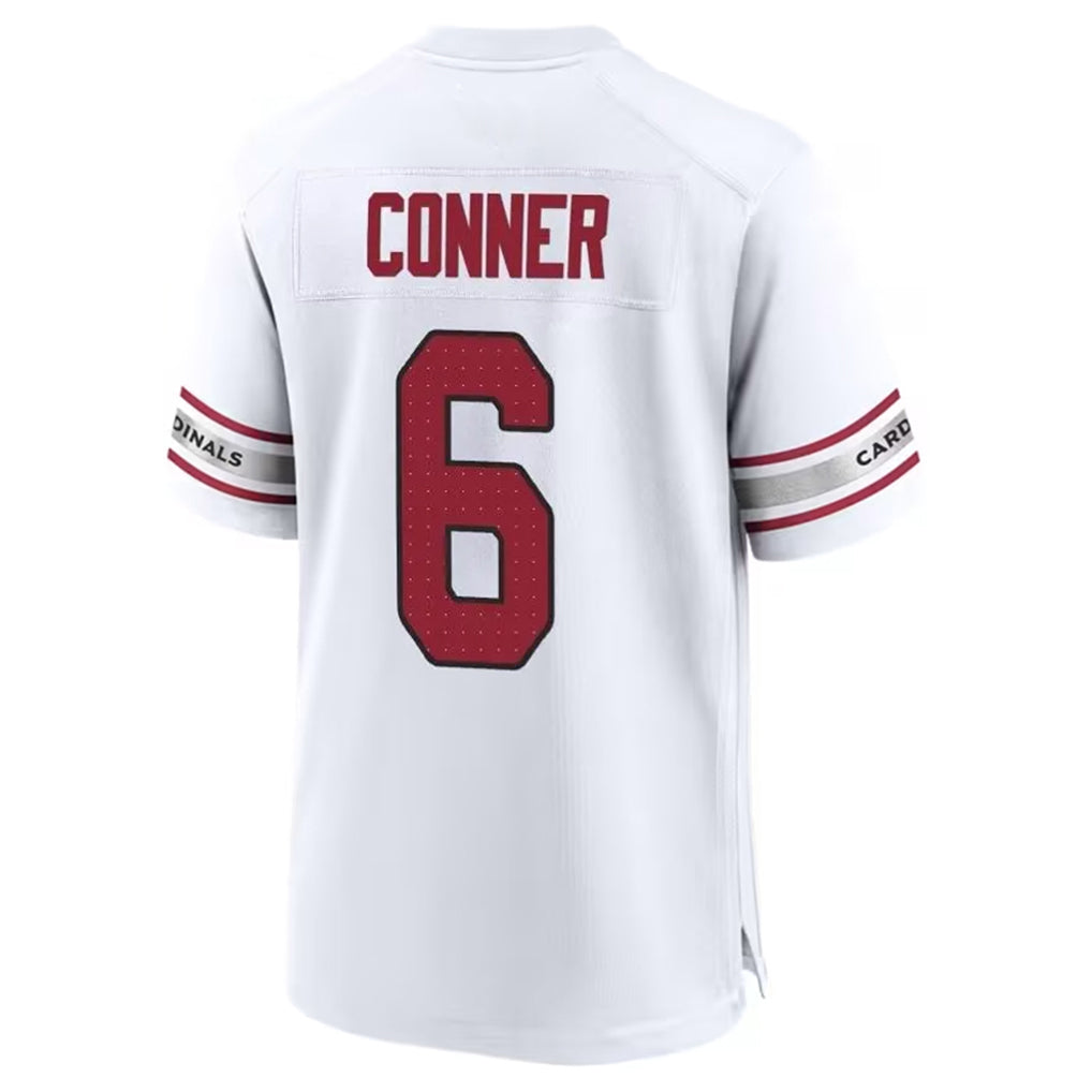 A.Cardinals #6 James Conner Player White Home Game Gdoa Stitched Jerseys