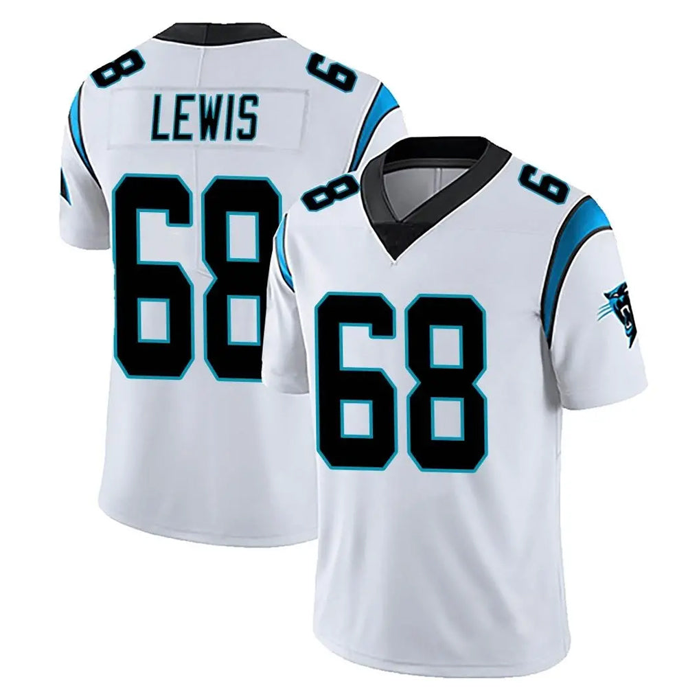 C.Panthers #68 Damien Lewis Player White Vapor Untouchable Limited Game Gdoa Stitched Jerseys