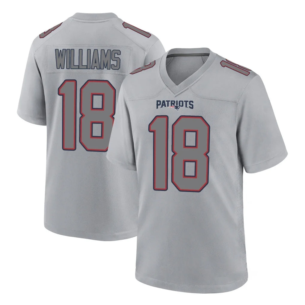 NE.Patriots #18 Kyle Williams Player Gray Fashion Limited Home Game Gdoa Stitched Jerseys