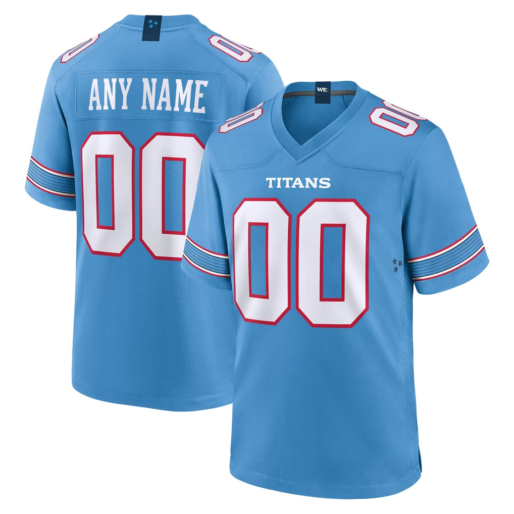 Custom T.Titans Light Blue 2026 Game Home Any Name & Numbers Gdoa Stitched Jerseys
