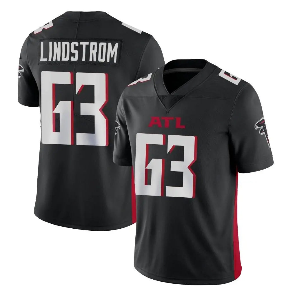 A.Falcons #63 Chris Lindstrom Player Black Vapor Untouchable Limited Home Game Gdoa Stitched Jerseys