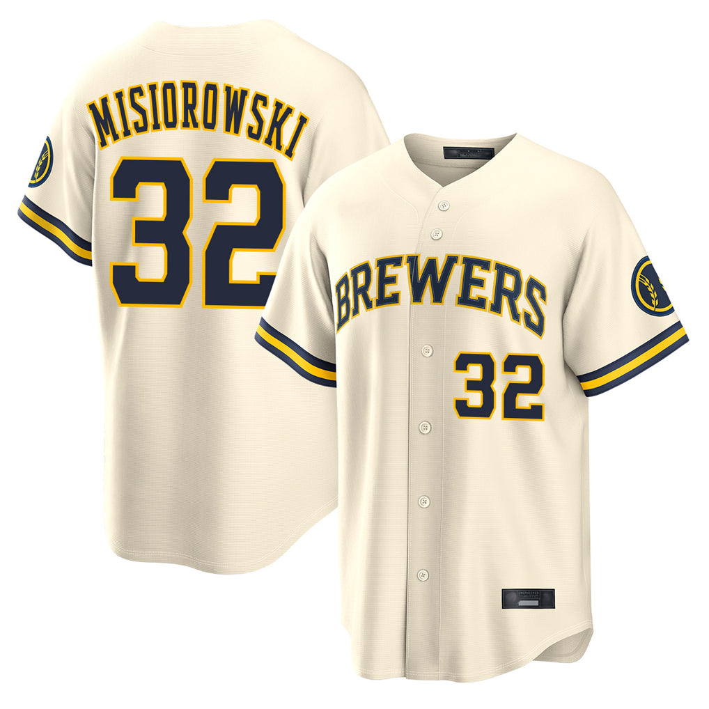 M.Brewers #32 Jacob Misiorowski Player Cream Home Limited Fdoa Stitched Jerseys