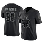 H.Texans #98 Sheldon Rankins Player Black Reflective Limited Game Gdoa Stitched Jerseys
