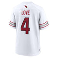 A.Cardinals #4 Jeremiyah Love Player White Home Game Gdoa Stitched Jerseys