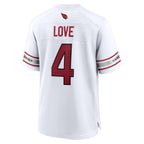 A.Cardinals #4 Jeremiyah Love Player White Home Game Gdoa Stitched Jerseys