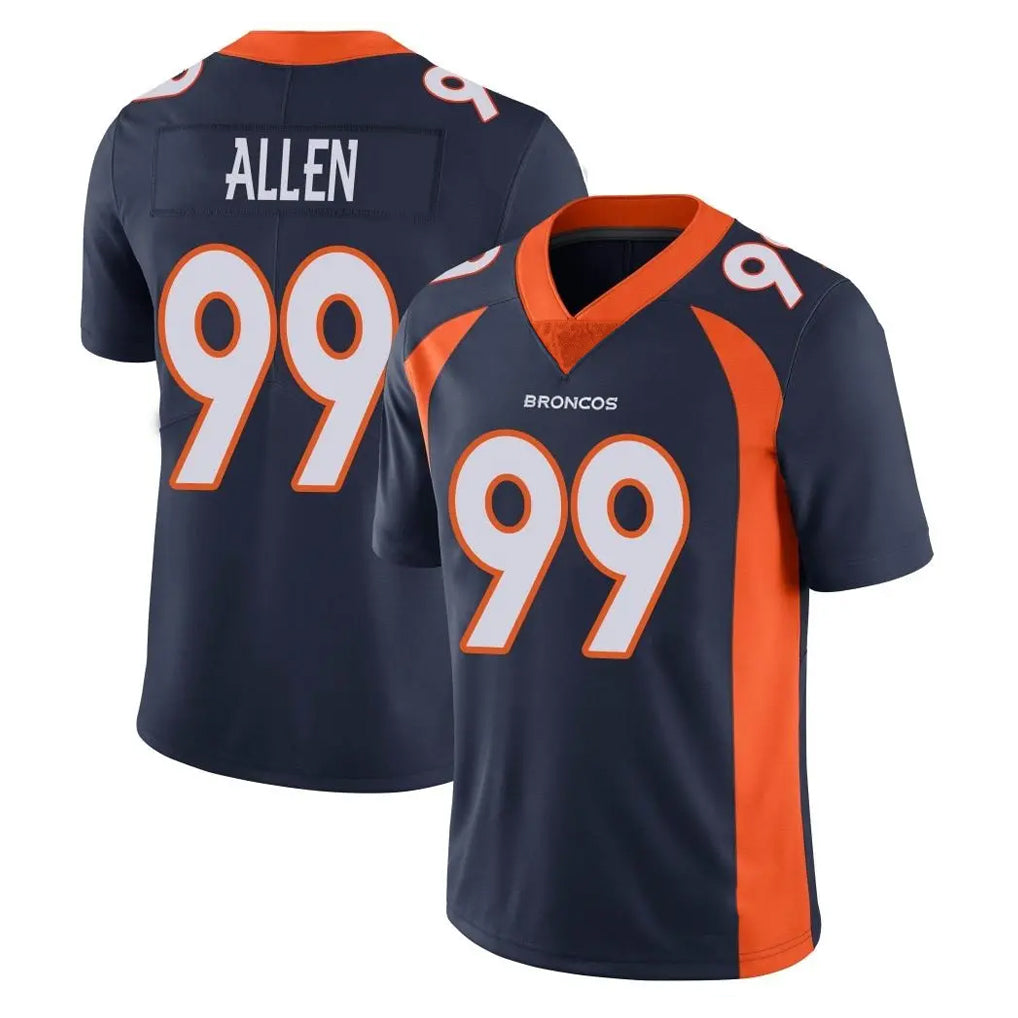 D.Broncos #99 Zach Allen Player Navy Vapor Untouchable Limited Game Gdoa Stitched Jerseys