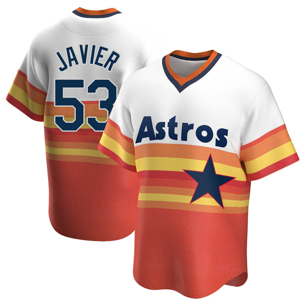 H.Astros #53 Cristian Javier Player Rainbow Cooperstown Collection T-shirt Gdoa Stitched Jerseys