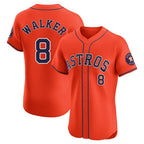 H.Astros #8 Christian Walker Player Orange Home Limited Elite Gdoa Stitched Jerseys