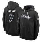 S.Seahawks #7 Uchenna Nwosu Player 2026 Black Logo Pullover Hoodies Limited Game Gdoa Stitched Jerseys