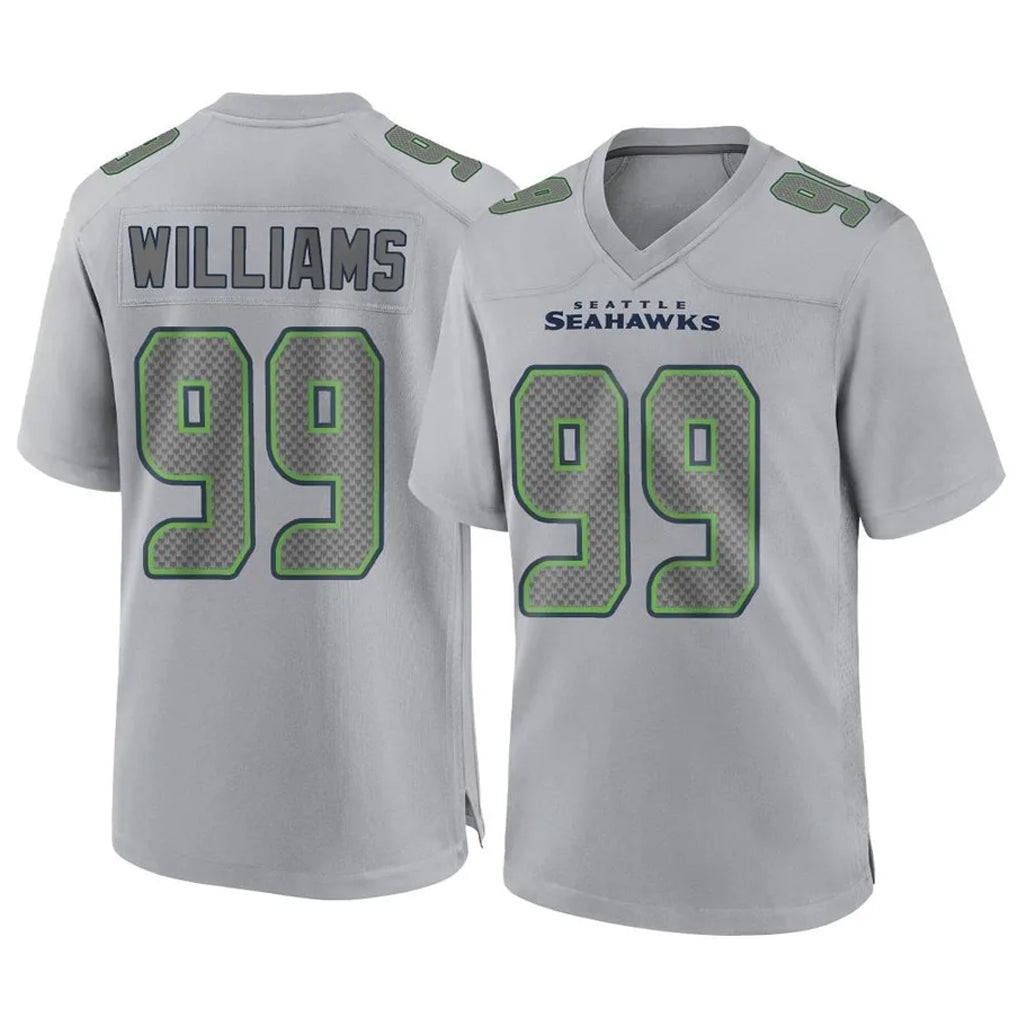 S.Seahawks #99 Leonard Williams Player Gray Atmosphere Fashion Home Game Gdoa Stitched Jerseys