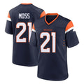 D.Broncos #21 Riley Moss Player Navy Home Game Gdoa Stitched Jerseys