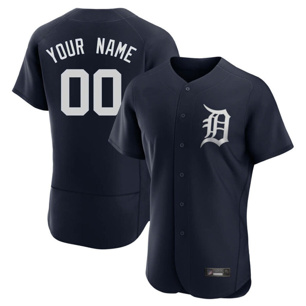 Custom D.Tigers Navy Limited Elite Home Game Any Name & Number Gdoa Stitched Jerseys