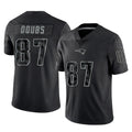 NE.Patriots #87 Romeo Doubs Player Black Reflective LImited Home Game Gdoa Stitched Jerseys