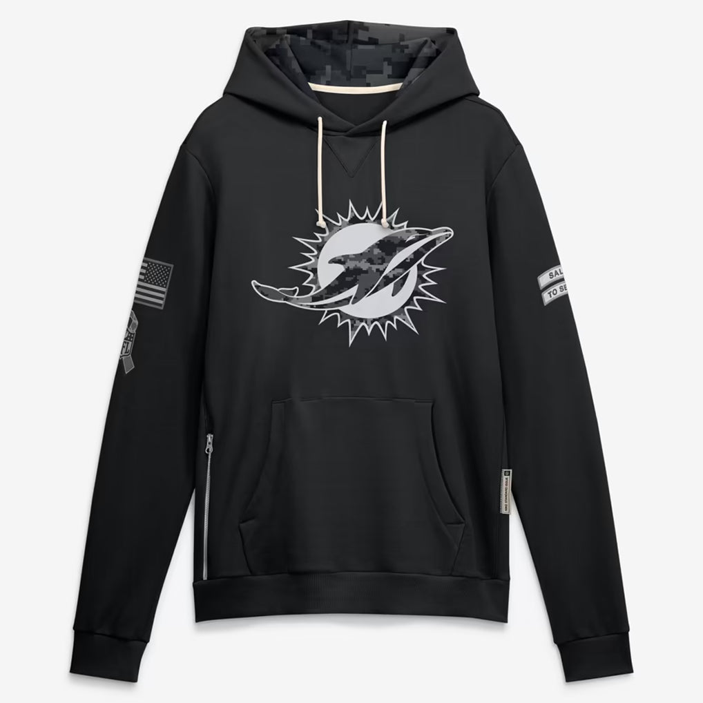 M.Dolphins 2026 Black Logo Pullover Hoodies Limited Game Gdoa Stitched Jerseys