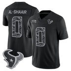 H.Texans #0 Azeez Al-Shaair Player Black Limited 2026 Salute to Service Home Game Gdoa Stitched Jerseys