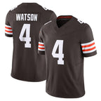 C.Browns #4 Deshaun Watson Player Brown Vapor F.U.S.E. Limited Home Game Gdoa Stitched Jerseys