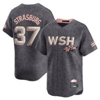 W.Nationals #37 Stephen Strasburg Player Gray City Connect Fdoa Stitched Jerseys