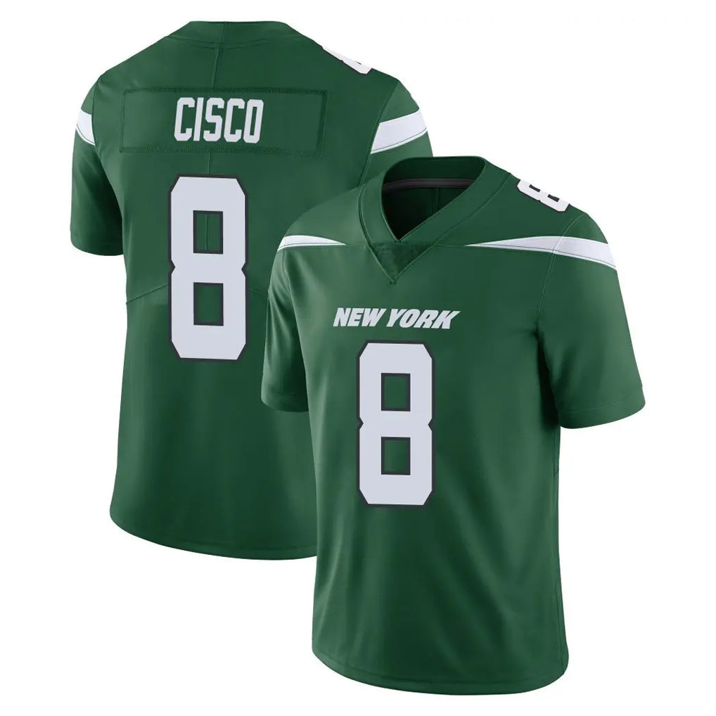NY.Jets #8 Andre Cisco Player Green Limited Vapor Home Game Gdoa Stitched Jerseys