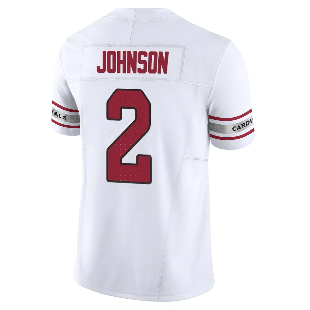A.Cardinals #2 Will Johnson Player White Vapor F.U.S.E. Limited Home Game Gdoa Stitched Jerseys