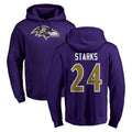 B.Ravens #24 Malaki Starks Player Purple Salute to Service Pullover Hoodie Gdoa Stitched Jerseys