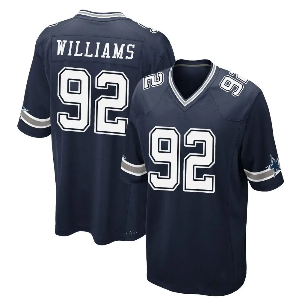 D.Cowboys #92 Quinnen Williams Player Navy Home Game Gdoa Stitched Jerseys