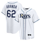 T.Bay Rays #62 Jonathan Aranda Player White Home Game Fdoa Stitched Jerseys