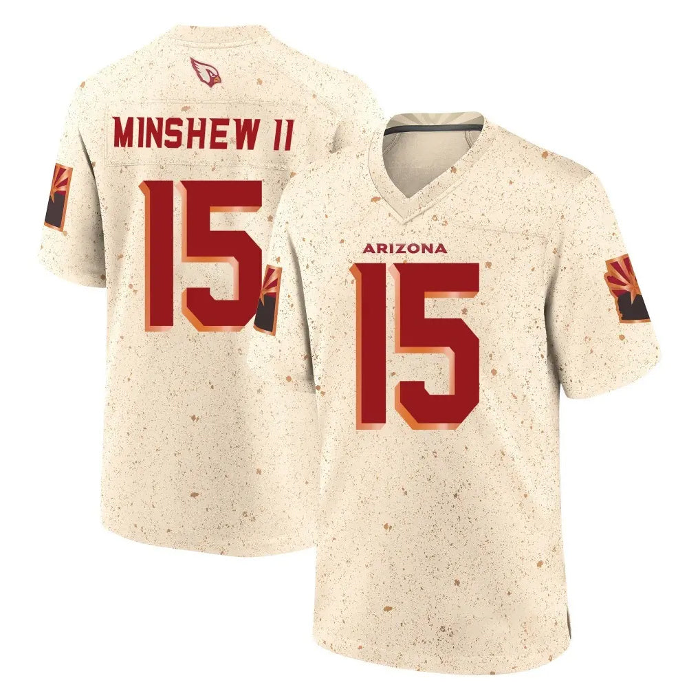 A.Cardinals #15 Gardner Minshew II Player Cream Rivalries Collection Game Gdoa Stitched Jerseys