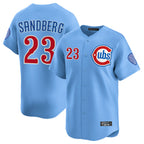 C.Cubs #23 Ryne Sandberg Player Light Blue Limited Home Gdoa Stitched Jerseys
