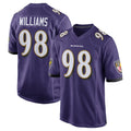B.Ravens #98 Travis Jones Player Purple Home Game Gdoa Stitched Jerseys