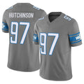 D.Lions #97 Aidan Hutchinson Player Gray Vapor F.U.S.E. Limited Home Game Gdoa Stitched Jerseys