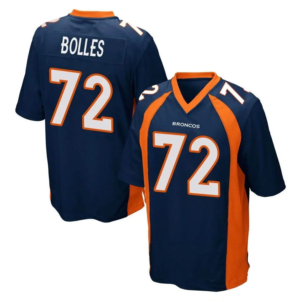 D.Broncos #72 Garett Bolles Player Navy Game Gdoa Stitched Jerseys