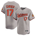 B.Orioles #17 Colton Cowser Player Gray Limited Home Game Gdoa Stitched Jerseys