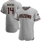 A.Diamondbacks #14 Gabriel Moreno Player Gray Authentic Road Stitched Jerseys