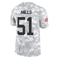C.Panthers #51 Sam Mills Player Arctic Camo Salute to Service Limited Game Gdoa Stitched Jerseys