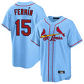 St. Louis Cardinals #15 Jose Fermin Player Light Blue Home Game Fdoa Stitched Jerseys