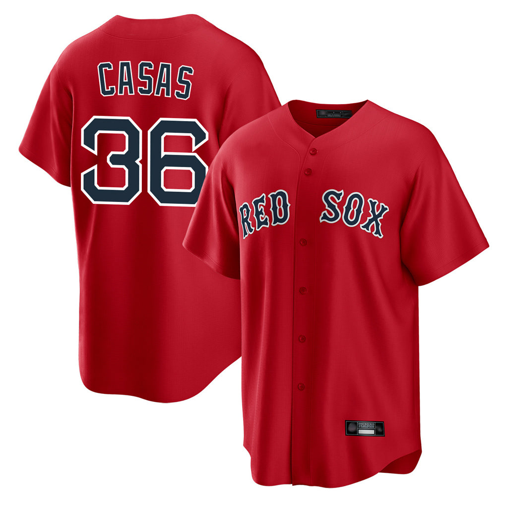 B.Red Sox #36 Triston Casas Player Red Home Game Gdoa Stitched Jerseys