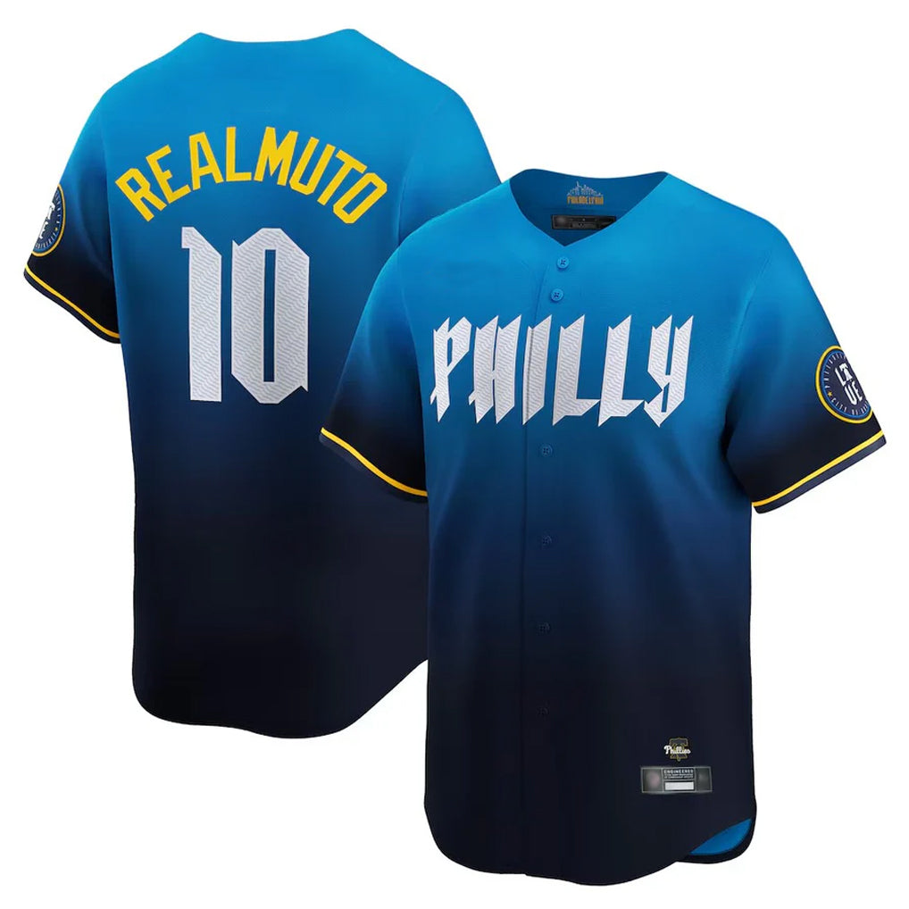 P.Phillies #10 J.T. Realmuto Player Blue City Connect Home Limited Fdoa Stitched Jerseys