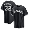 M.Brewers #32 Jacob Misiorowski Player Black Game Home Fdoa Stitched Jerseys