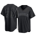 LA.Angels #25 Travis d'Arnaud Player Black Pitch Fashion T-shirt Fdoa Stitched Jerseys