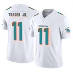 M.Dolphins #11 Dante Trader Jr. Player White Limited Vapor F.U.S.E. Home Game Gdoa Stitched Jerseys