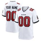 Custom TB.Buccaneers White Home Game Any Name & Numbers Gdoa Stitched Jerseys