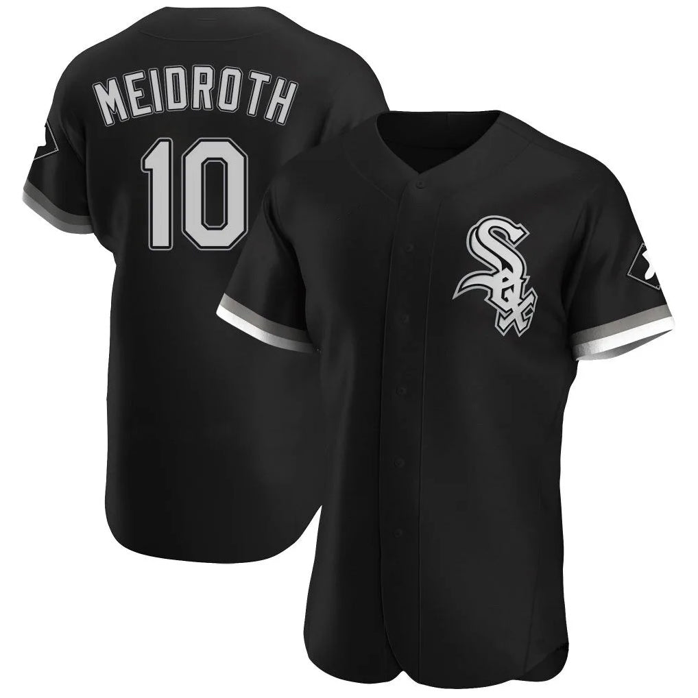 C.White Sox #10 Chase Meidroth Player Black Limited Elite Home Gdoa Stitched Jerseys