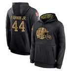 C.Browns #44 Harold Fannin Jr. Player Black Salute to Service Pullover Hoodies Limited Gdoa Stitched Jerseys