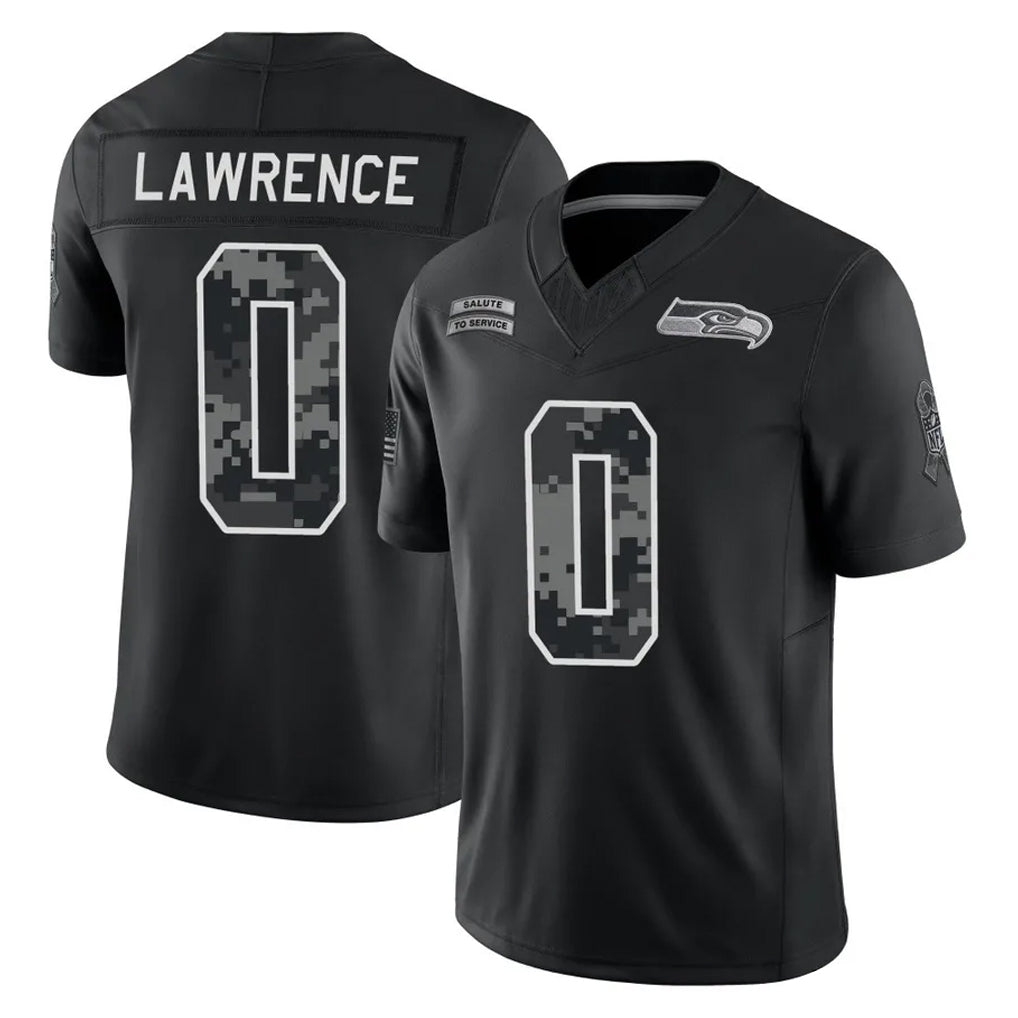 S.Seahawks #0 DeMarcus Lawrence Player Black Limited 2026 Salute to Service Home Game Gdoa Stitched Jerseys