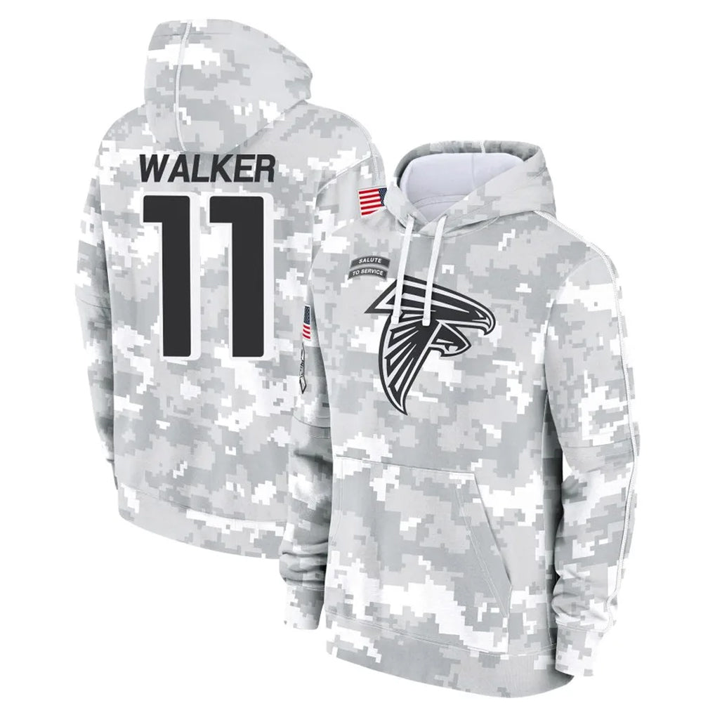 A.Falcons #11 Jalon Walker Player Arctic Camo Salute to Service Limited Hoodie Gdoa Stitched Jerseys