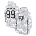 C.Bears #99 Gervon Dexter Sr. Player Arctic Camo Salute to Service Pullover Hoodies Limited Gdoa Stitched Jerseys